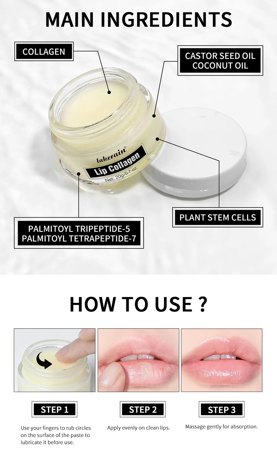 Collagen Lip Mask and Moisturizing Lip Treatment - 15