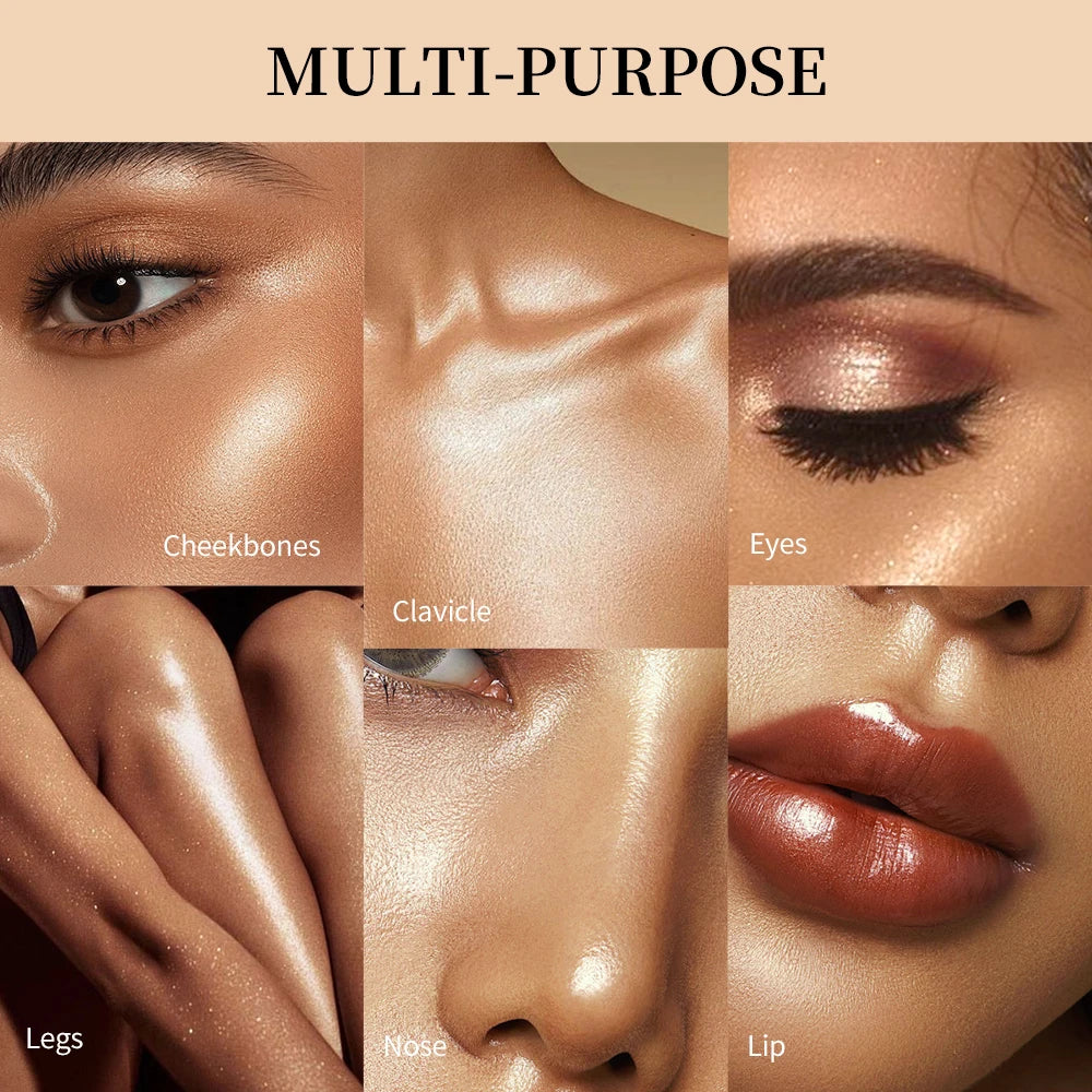 Radiant Highlighter Powder Shimmer Face Bronzer Makeup