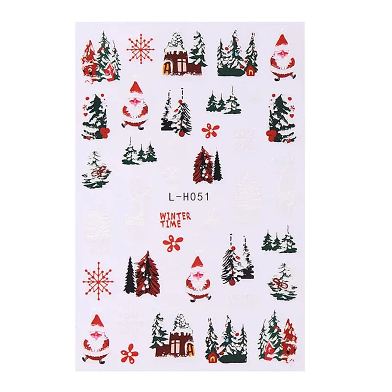 Christmas Nail Stickers Winter Nail Art Decals