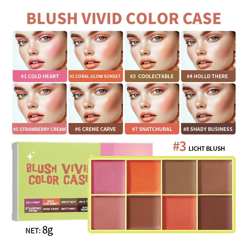 Cream Highlighter Palette and Face Bronzer Makeup Set - 25