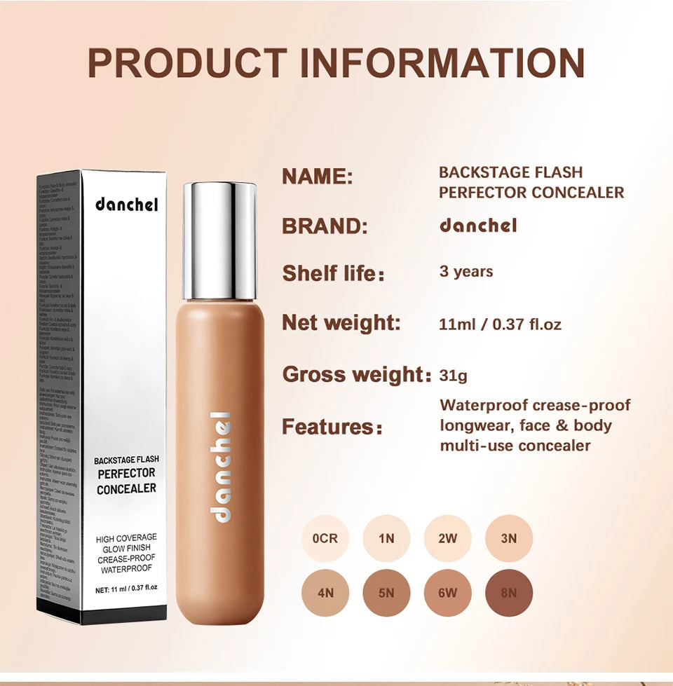 Full Coverage Liquid Concealer Waterproof Under Eye Blemish Corrector