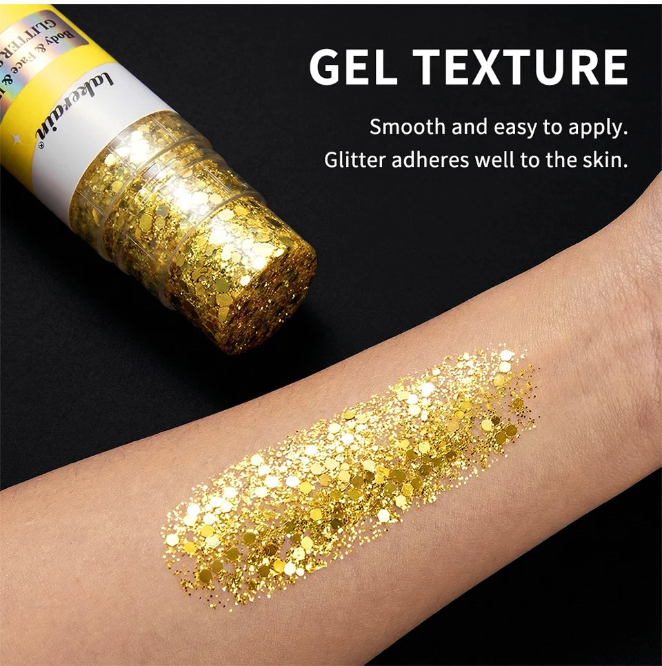 Body Glitter Stick Shimmer Highlighter Balm for Face and Hair