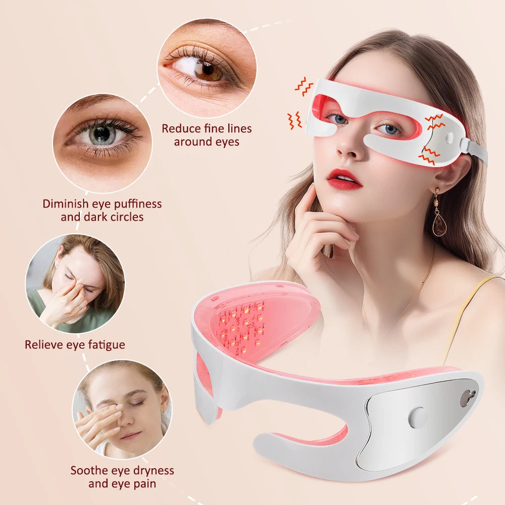 3D Eye Massager and Red Light Therapy Device for Eye Fatigue Relief