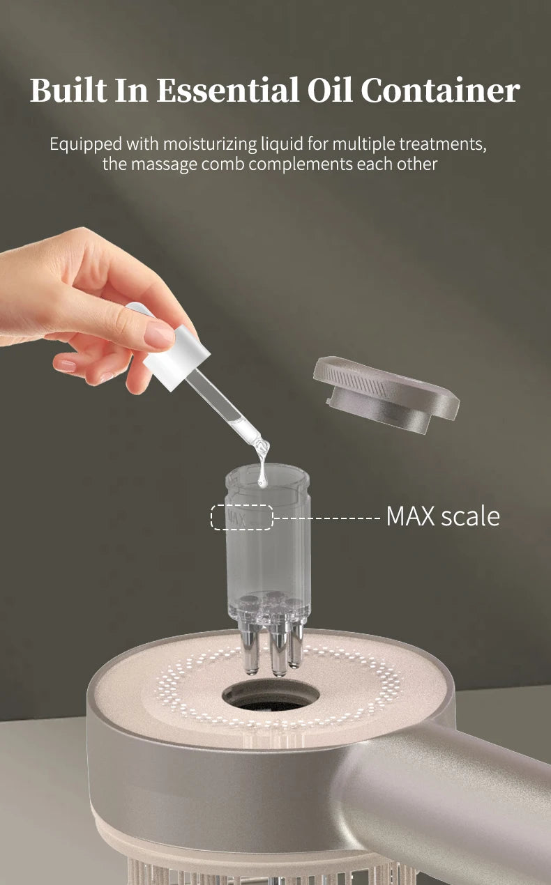 Electric Scalp Massager Comb and Hair Oil Applicator Brush - 11