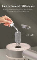 Electric Scalp Massager Comb and Hair Oil Applicator Brush