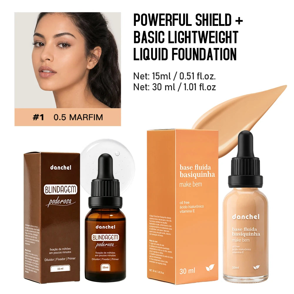 Liquid Foundation and Primer Set Long Lasting Makeup Base - 26