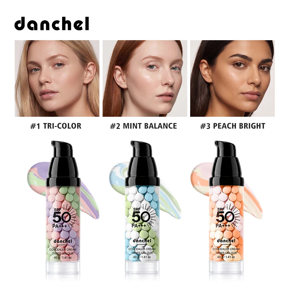 3 Color Correcting Concealer Primer SPF50 Face Makeup Base