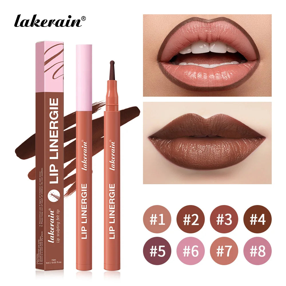 Waterproof Lip Liner Pencil Felt Tip Lip Stain Pen