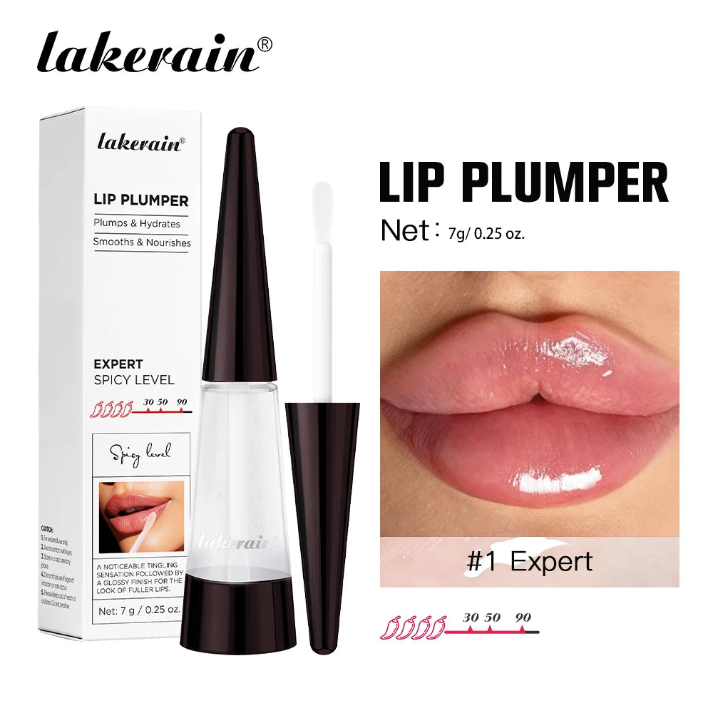 Lip Plumper and Volumizing Lip Gloss Serum for Fuller Looking Lips - 1
