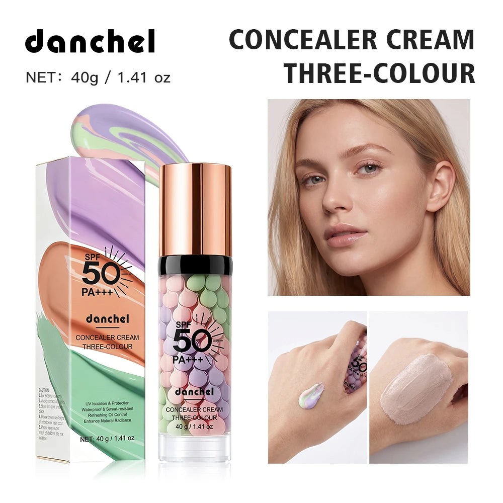 3 Color Correcting Concealer Primer SPF50 Face Makeup Base