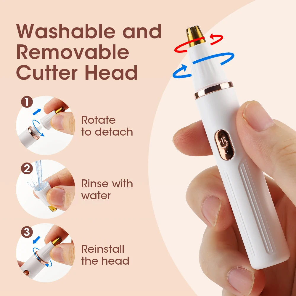 2 in 1 Electric Eyebrow Trimmer and Nose Hair Remover Shaver - 10