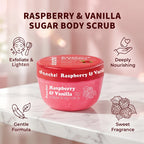 Raspberry Vanilla Sugar Body Scrub Exfoliating Skin Polish