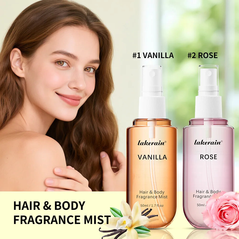 Vanilla and Rose Fragrance Mist Body Spray for Hair and Skin - 1