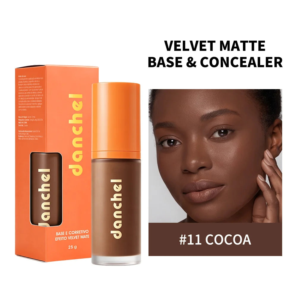 Liquid Foundation and Concealer Buildable Velvet Matte Face Makeup - 20