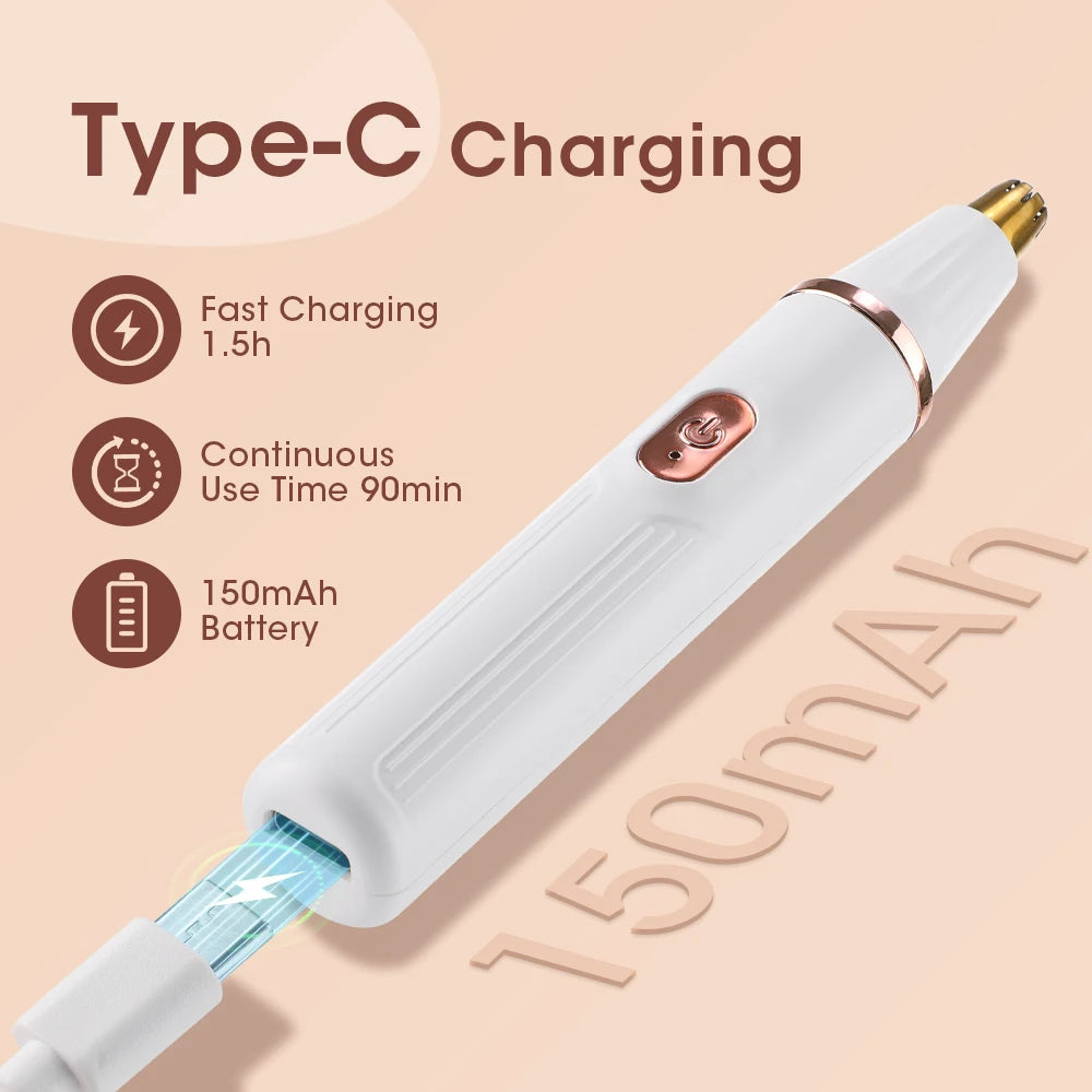 2 in 1 Electric Eyebrow Trimmer and Nose Hair Remover Shaver - 12