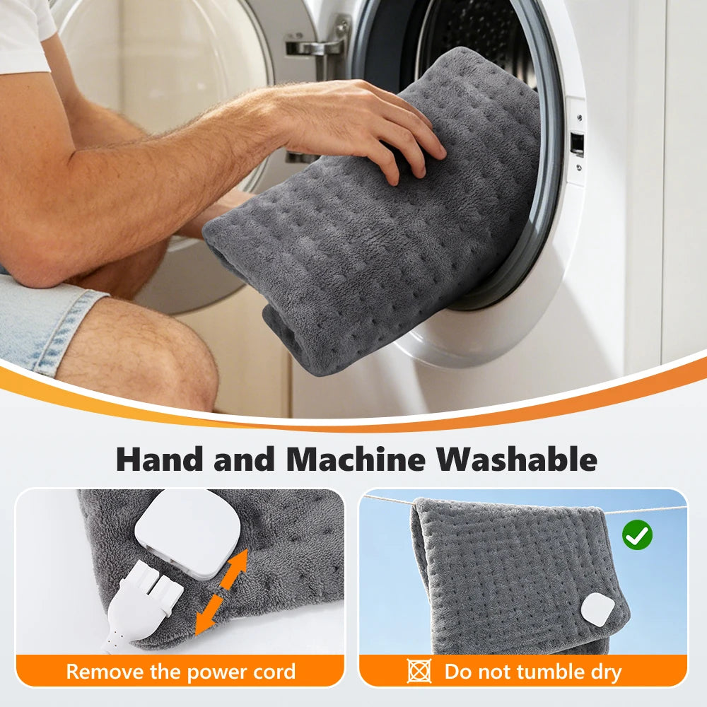 Electric Heating Pad and Thermal Warming Mat for Back Pain Relief