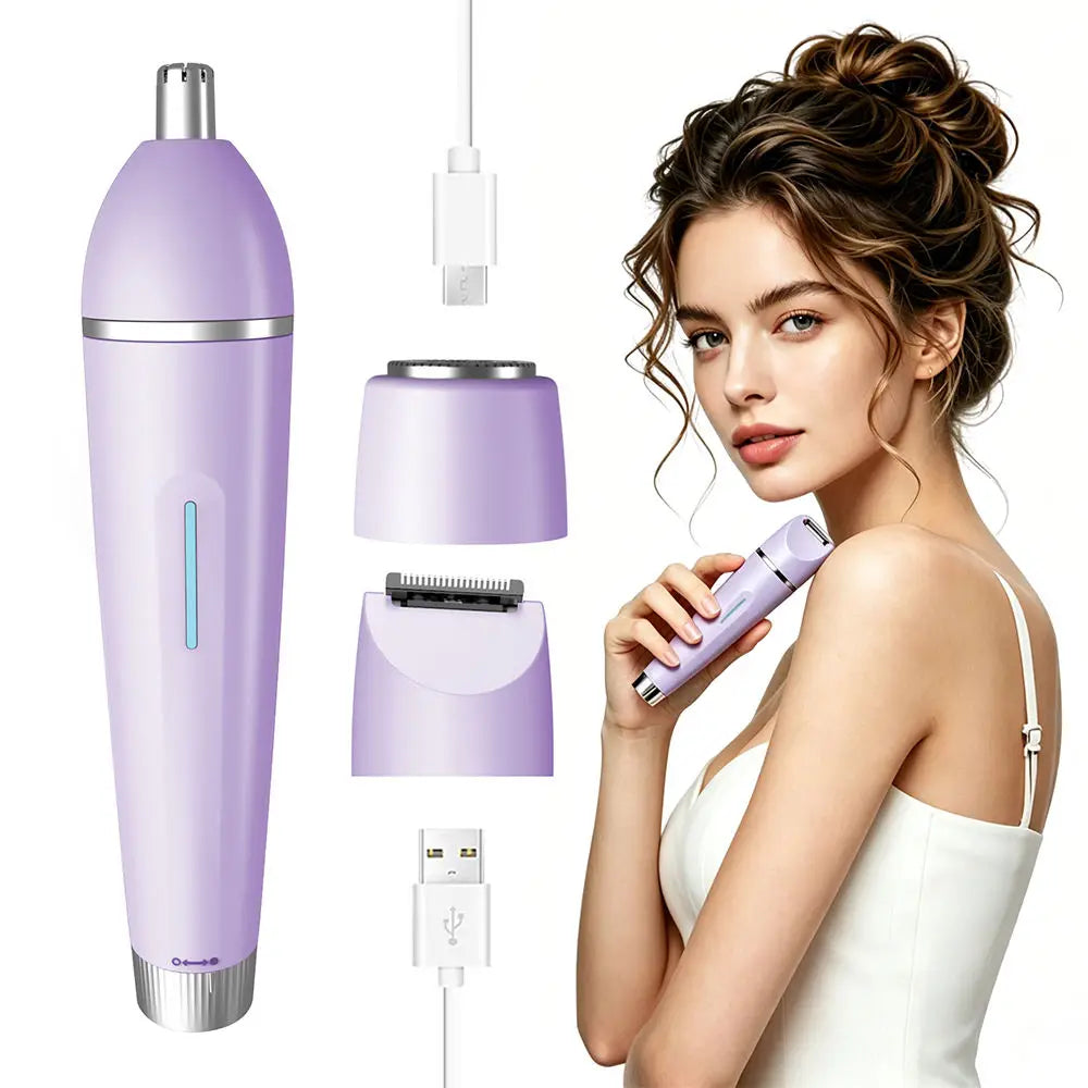 3 in 1 Electric Lady Shaver and Bikini Trimmer for Hair Removal
