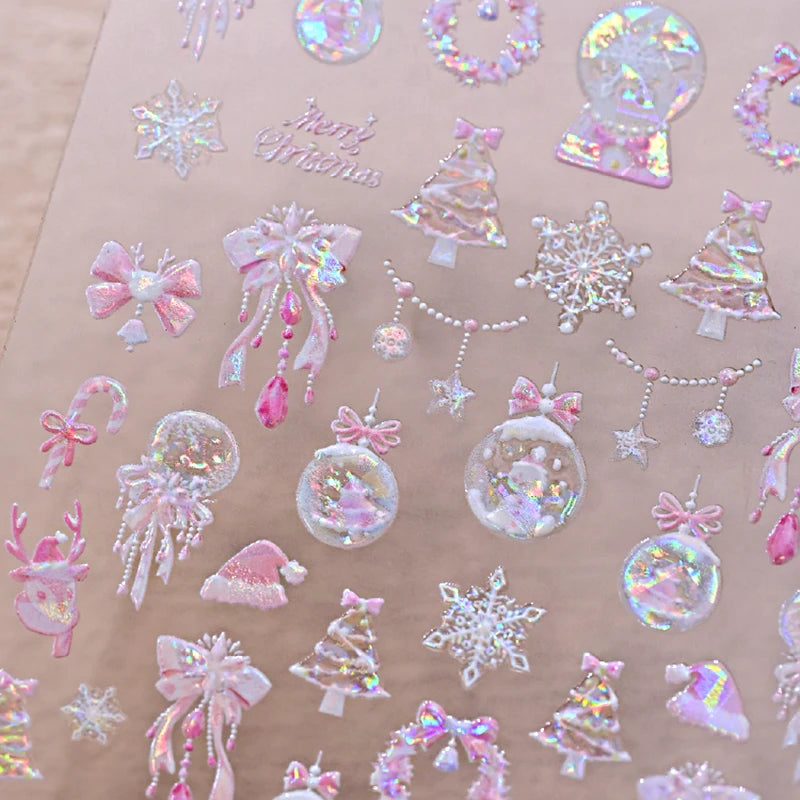 Christmas Nail Stickers Winter Nail Art Decals - 66