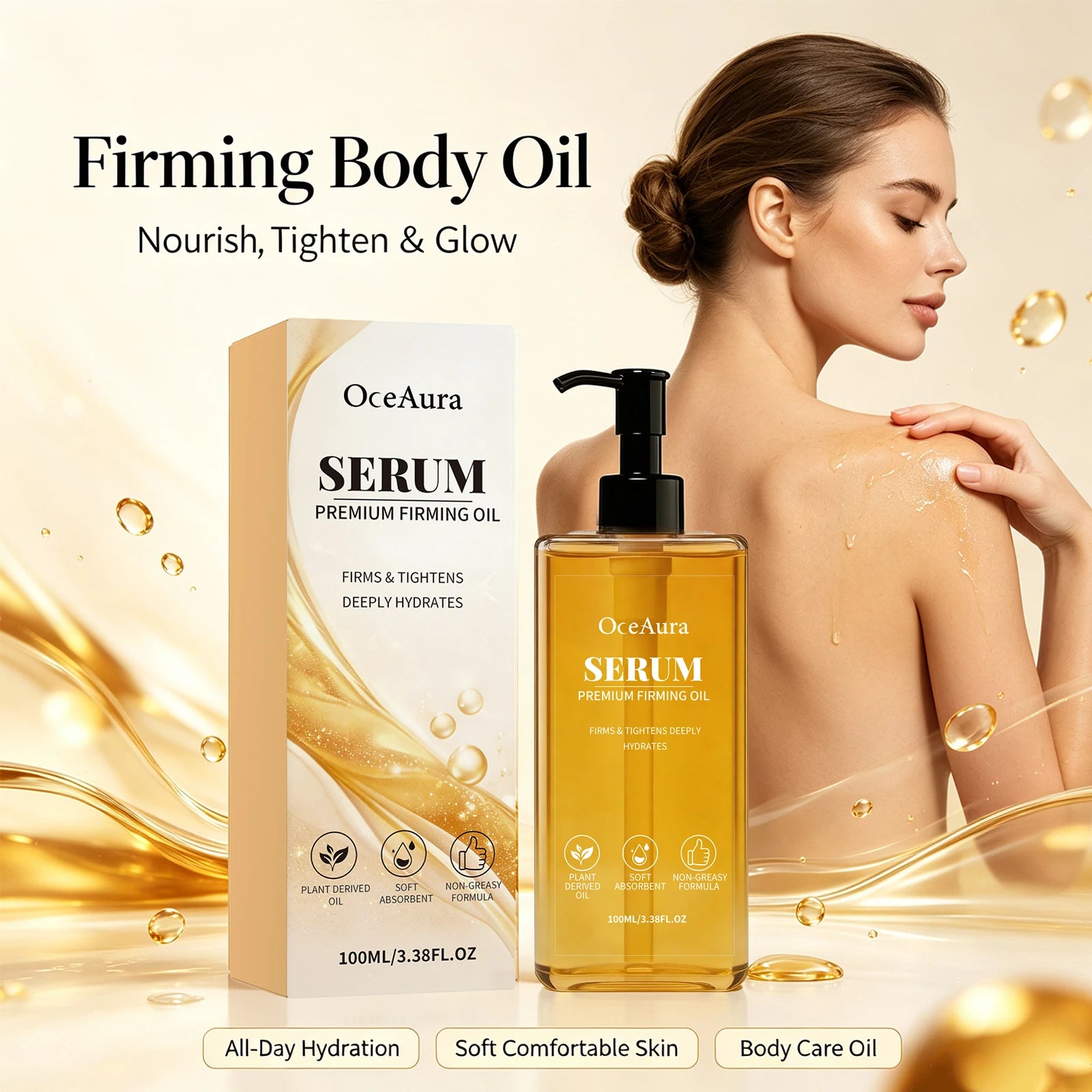 Firming Body Oil Skin Tightening Serum for Elasticity and Hydration - 3