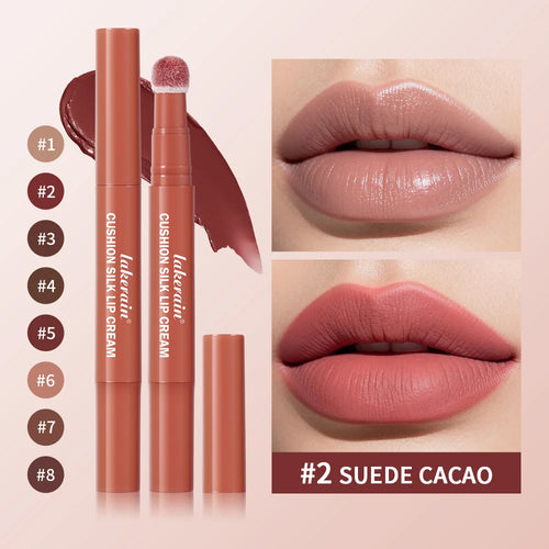 2 in 1 Air Cushion Lip Cream and Blush Waterproof Matte Lip Tint