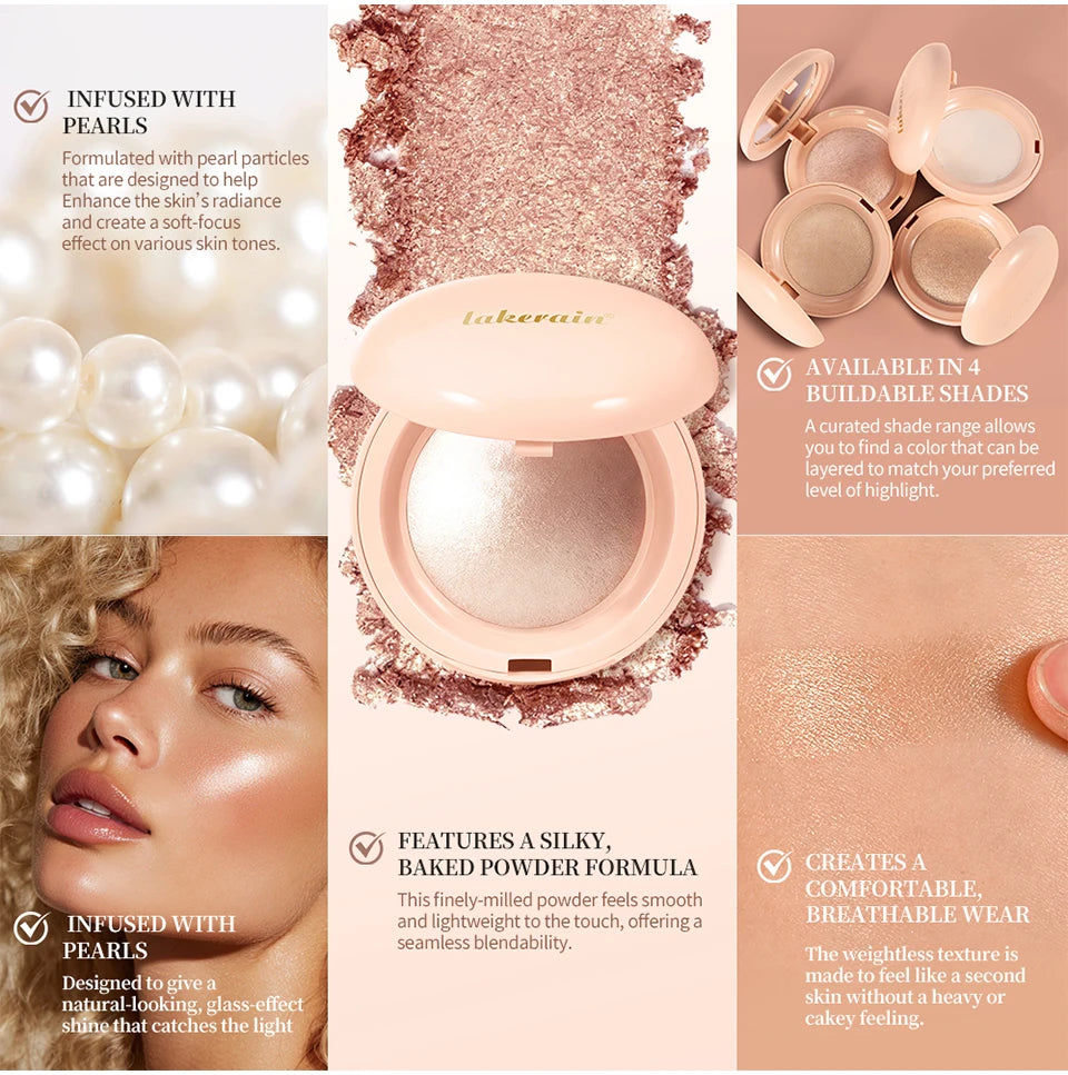 Baked Highlighter Powder Illuminator Face Glow Makeup