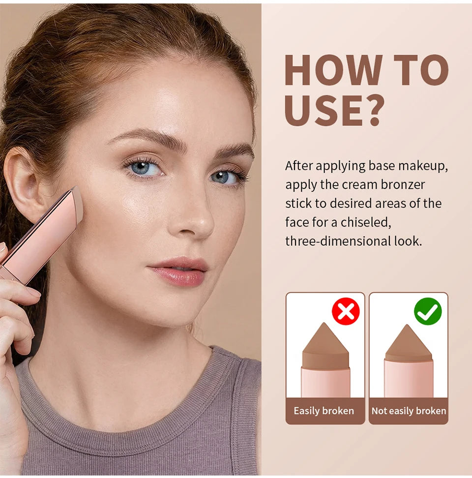 Cream Bronzer Stick Face Contouring Makeup Highlighter