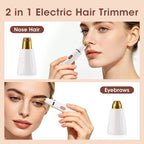 2 in 1 Electric Eyebrow Trimmer and Nose Hair Remover Shaver