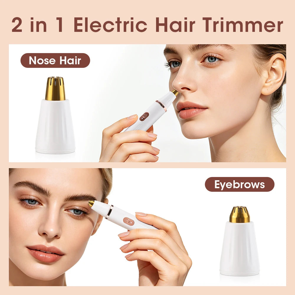 2 in 1 Electric Eyebrow Trimmer and Nose Hair Remover Shaver - 7