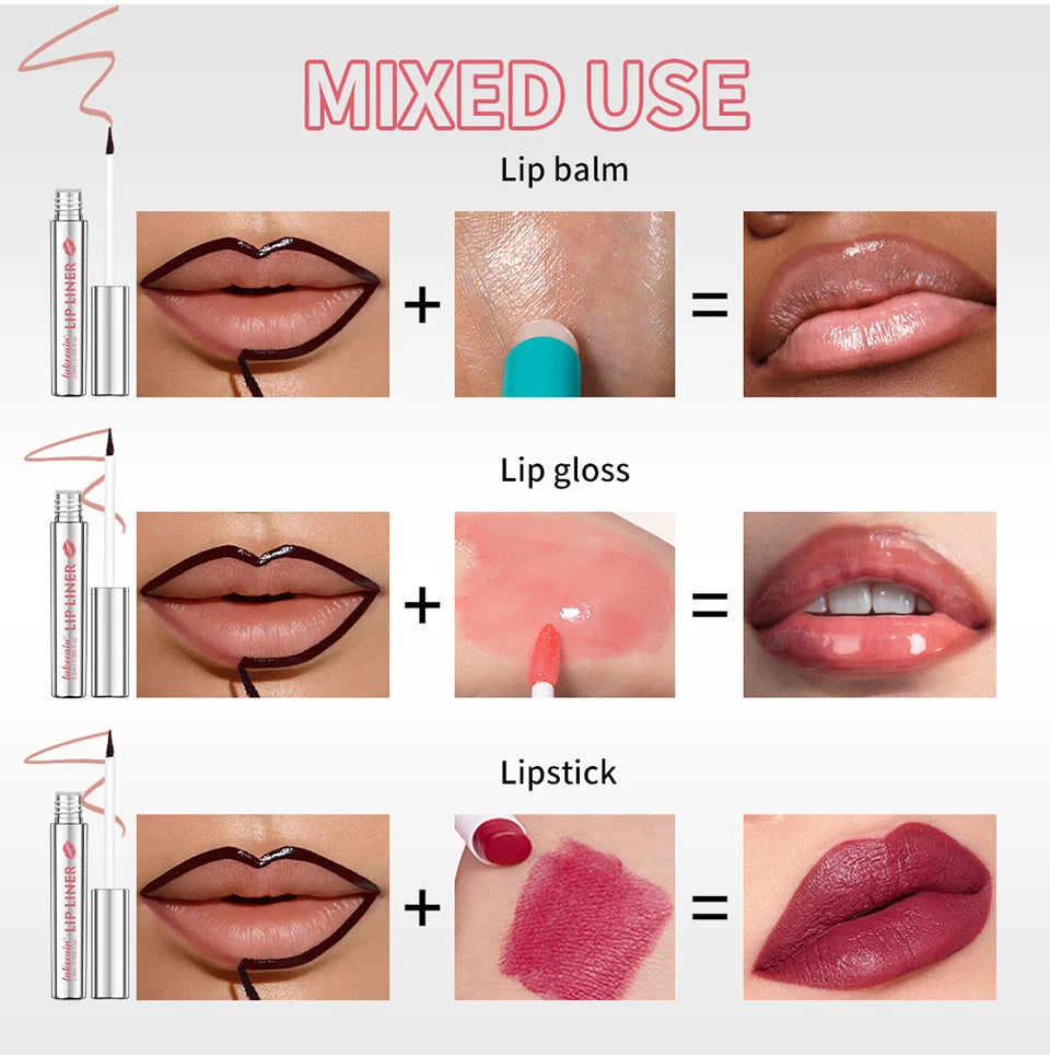 Peel Off Lip Liner Tattoo Lip Stain Waterproof Smudge Proof Liner