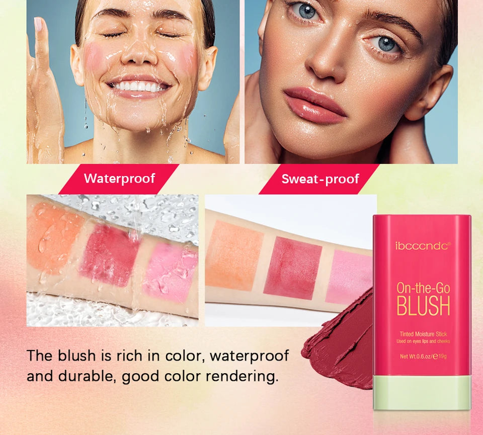 Tinted Blush Stick Moisturizing Cream Blusher for Cheeks and Lips - 22