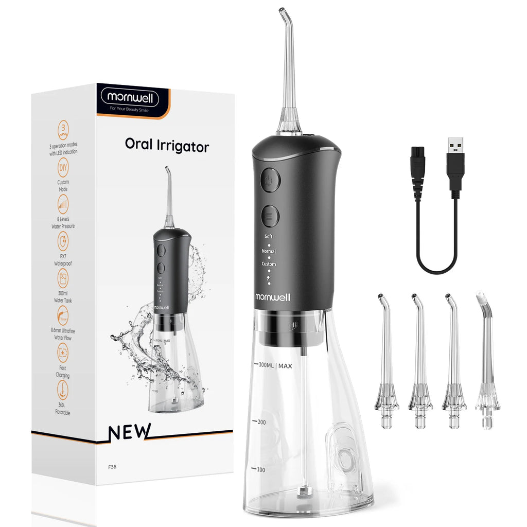 Portable Water Flosser Oral Irrigator Rechargeable Teeth Cleaner