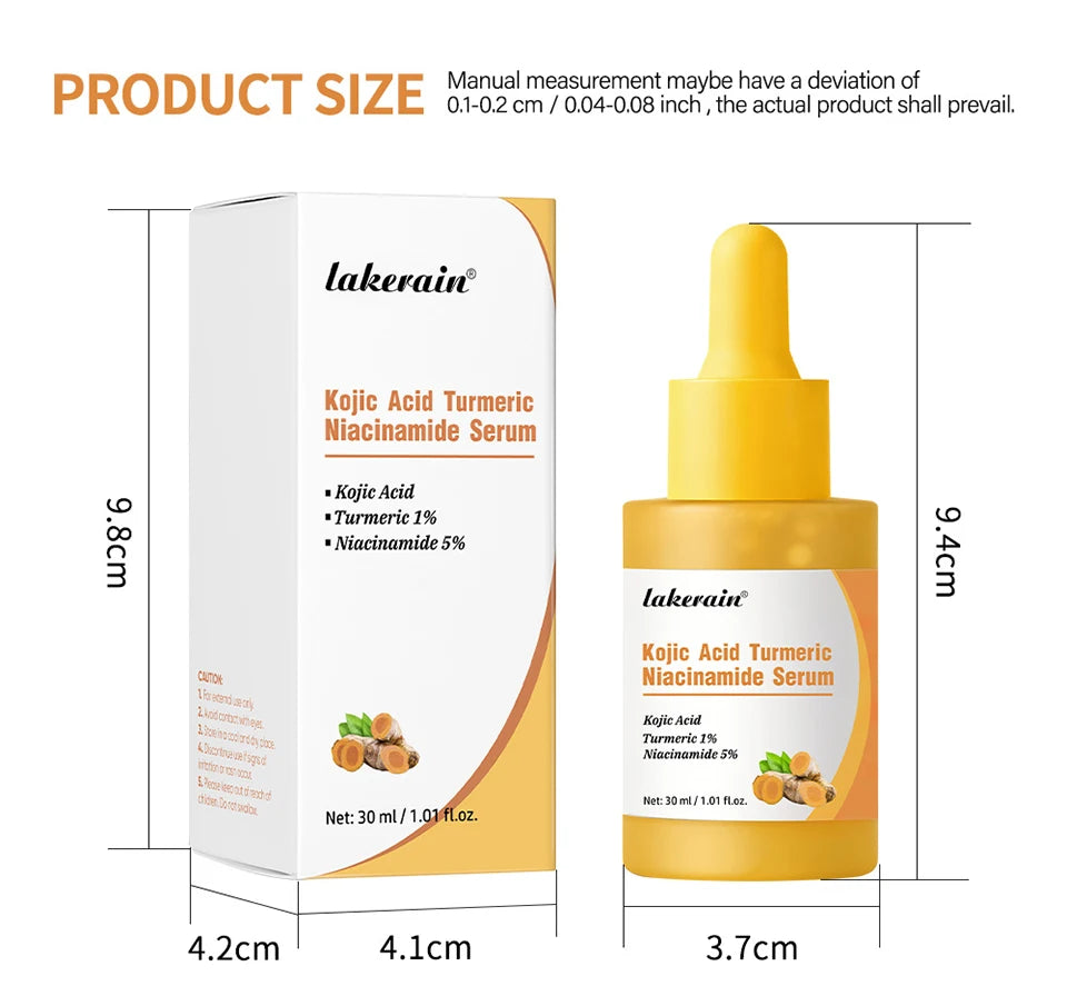 Kojic Acid Turmeric Niacinamide Serum Brightening Face Essence