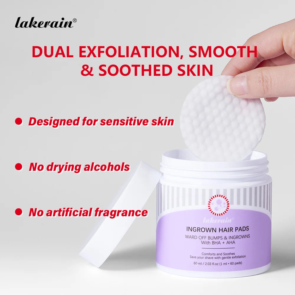 Ingrown Hair Pads and Razor Bump Treatment Exfoliating Wipes - 2