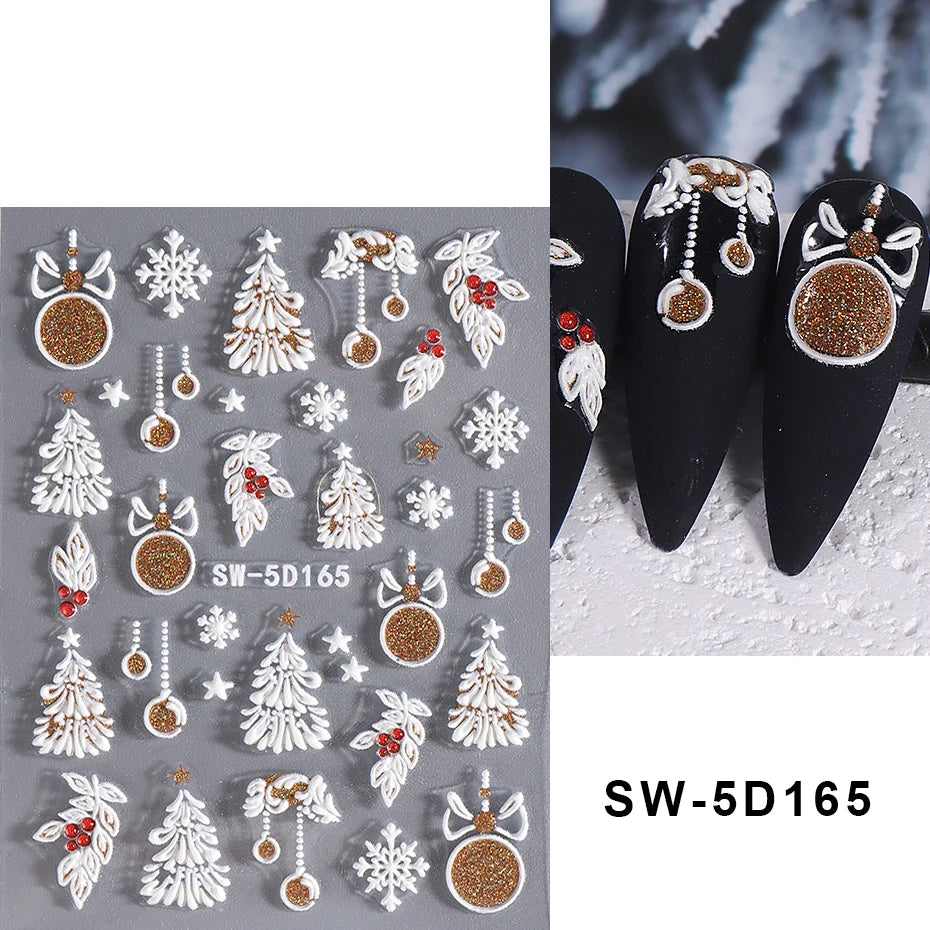 Christmas Nail Stickers Winter Nail Art Decals - 47