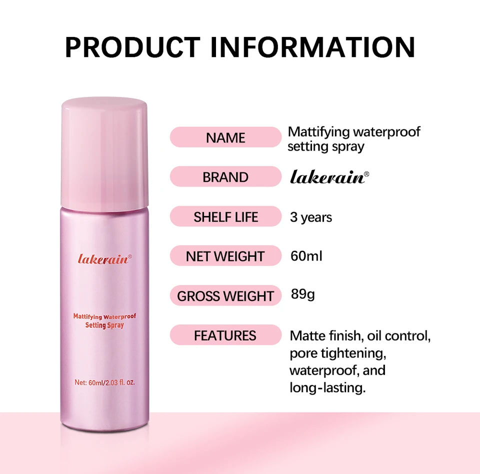 Mattifying Setting Spray Long Lasting Makeup Finishing Mist