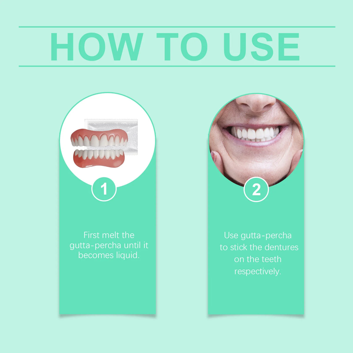 Silicone Dentures False Teeth Set Temporary Dental Repair Kit
