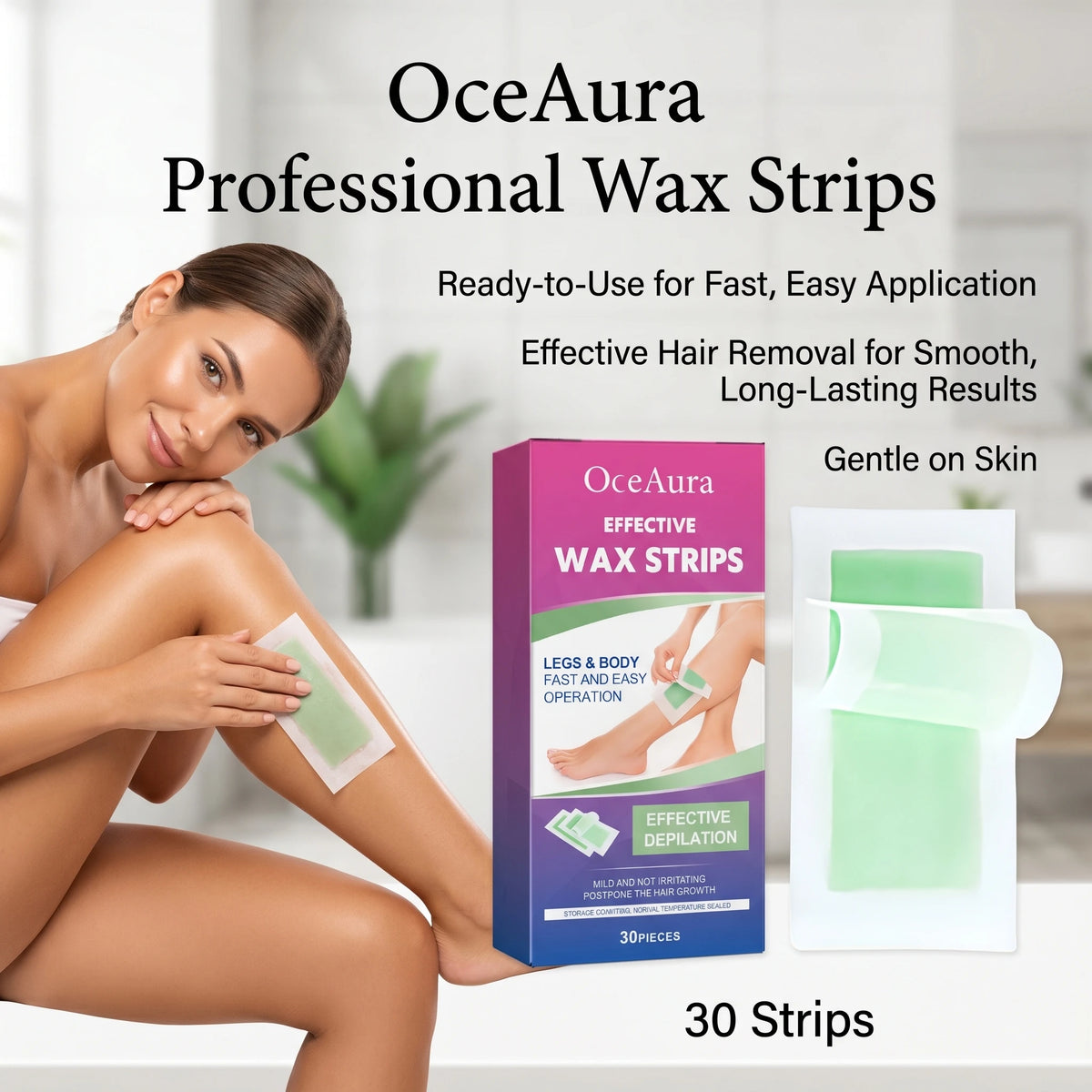 Hair Removal Wax Strips Full Body Depilatory Strips