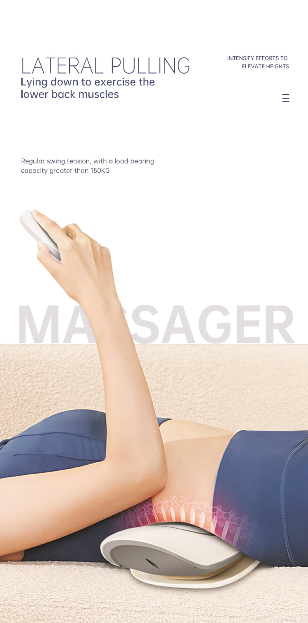 Electric Lumbar Traction Massager Back Stretcher Spine Support Device