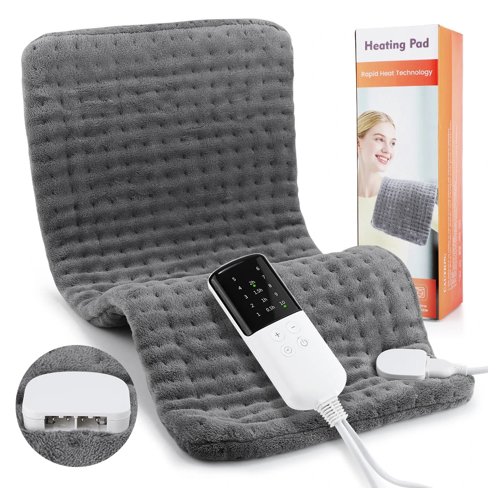 Electric Heating Pad and Thermal Warming Mat for Back Pain Relief