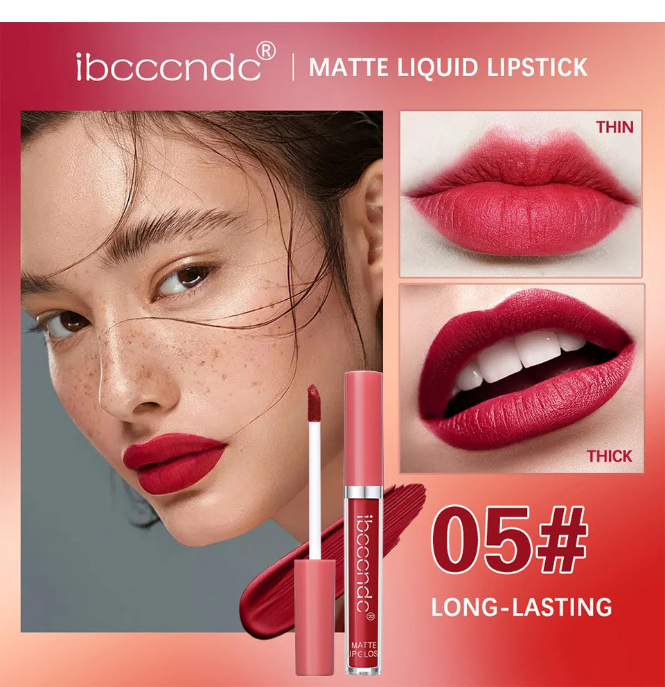 Matte Liquid Lipstick Waterproof Long Lasting Lip Glaze Makeup - 12