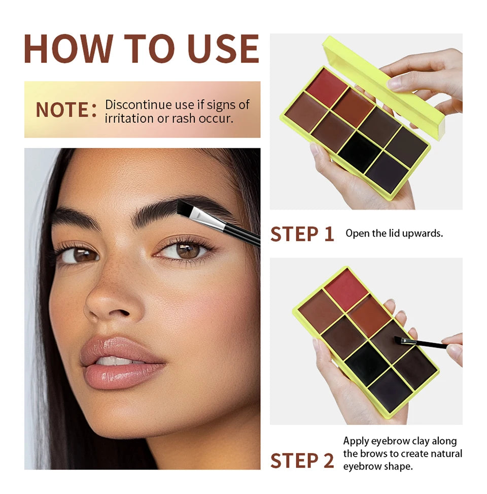 8 Color Cream Blush Palette Face Contour and Highlighter Makeup Set