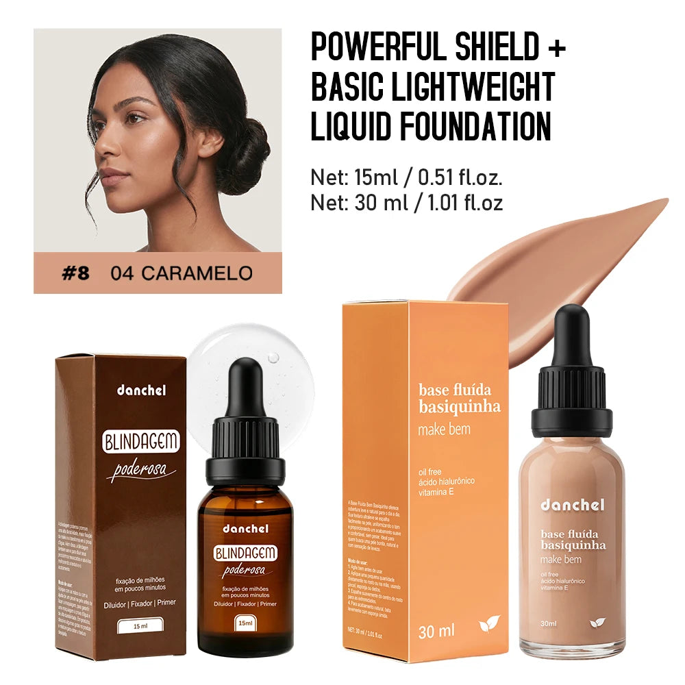 Liquid Foundation and Primer Set Long Lasting Makeup Base - 22