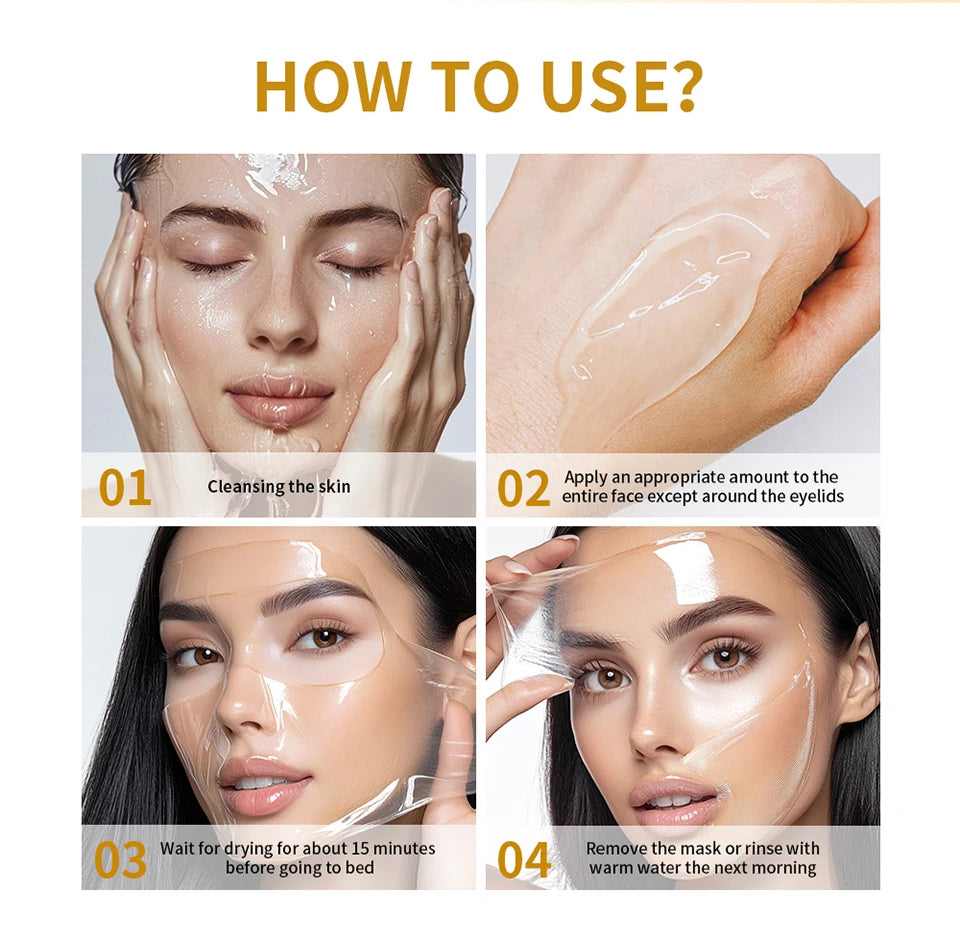 Collagen Overnight Peel Off Mask Korean Night Wrapping Face Treatment - 28