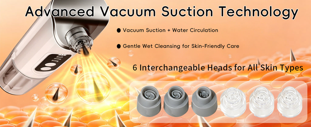 Pore Vacuum Blackhead Remover and Facial Cleansing Suction Tool